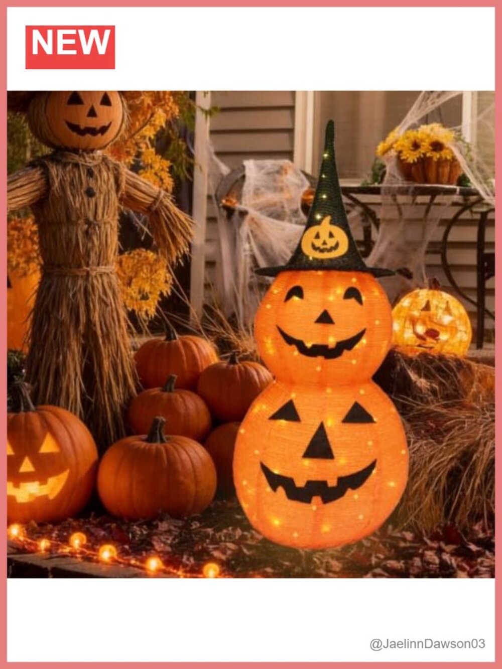 3FT Lighted Pop Up Pumpkin 88 Lights Timer Battery Operated